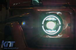 Full LED Фарове подходящи за Mercedes G-Class W463 (2007-2017) Черен Facelift 2018 Дизайн-image-6088979