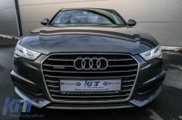 Full LED Фарове подходящи за Audi A6 4G C7 (2011-2018) Facelift Matrix Дизайн Sequential Динамичен Въртящи се светлини-image-6075254