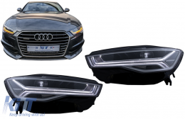 Full LED Фарове подходящи за Audi A6 4G C7 (2011-2018) Facelift Matrix Дизайн Sequential Динамичен Въртящи се светлини-image-6075303