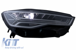Предна Решетка с Full LED Фарове , последователни Динамичен Въртящи се светлини , подходящи за Audi A6 C7 4G Facelift (2015-2018) RS6 Matrix Дизайн-image-6054101