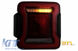 Full LED Задни светлини , подходящи за Jeep Wrangler IV JL/JLU (2018-up) RED с Динамичен стартиране и последователни Въртящи се светлини-image-6059507