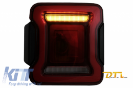 Full LED Задни светлини , подходящи за Jeep Wrangler IV JL/JLU (2018-up) RED с Динамичен стартиране и последователни Въртящи се светлини-image-6059508