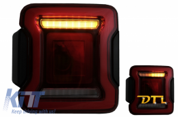 Full LED Задни светлини , подходящи за Jeep Wrangler IV JL/JLU (2018-up) RED с Динамичен стартиране и последователни Въртящи се светлини-image-6059509