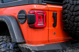Full LED Задни светлини , подходящи за Jeep Wrangler IV JL/JLU (2018-up) RED с Динамичен стартиране и последователни Въртящи се светлини-image-6080370