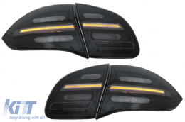 image-47-FULL LED задни светлини, подходящи за Porsche Cayenne 958 E2 92A Prefacelift (2010-2014) Черен дим с Динамичен мигачи
