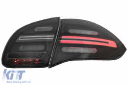 FULL LED задни светлини, подходящи за Porsche Cayenne 958 E2 92A Prefacelift (2010-2014) Черен дим с Динамичен мигачи-image-6064696