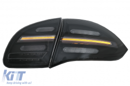 FULL LED задни светлини, подходящи за Porsche Cayenne 958 E2 92A Prefacelift (2010-2014) Черен дим с Динамичен мигачи-image-6067445
