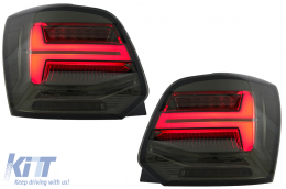 Задни светлини Full LED подходящи за VW Polo 6R 6C 61 (2011-2017) Последователни Динамичен Въртящи се светлини Vento Look дим-image-6073700