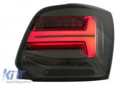 Задни светлини Full LED подходящи за VW Polo 6R 6C 61 (2011-2017) Последователни Динамичен Въртящи се светлини Vento Look дим-image-6073701