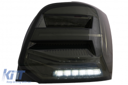 Задни светлини Full LED подходящи за VW Polo 6R 6C 61 (2011-2017) Последователни Динамичен Въртящи се светлини Vento Look дим-image-6073708