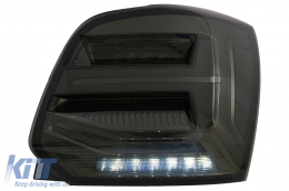 Задни светлини Full LED подходящи за VW Polo 6R 6C 61 (2011-2017) Последователни Динамичен Въртящи се светлини Vento Look дим-image-6073710