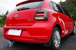 Задни светлини Full LED подходящи за VW Polo 6R 6C 61 (2011-2017) Последователни Динамичен Въртящи се светлини Vento Look дим-image-6073716