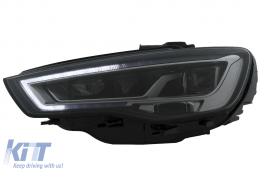Full LED Фарове , подходящи за Audi A3 8V Pre-Facelift (2013-2016) Надстройка за Халоген с последователни Динамичен Въртящи се светлини LHD-image-6074900