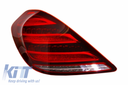 Комплект за тяло с Full LED Задни светлини и Накрайници за ауспух Черен , подходящи за Mercedes S-Class W222 (2013-06.2017) S63 Дизайн-image-6074047