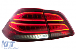 Full LED ЛайтБар Задни светлини подходящи за Mercedes M-Class W166 (2012-2015) Червено бяло LHD-image-6075030