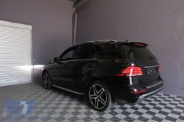 Full LED ЛайтБар Задни светлини подходящи за Mercedes M-Class W166 (2012-2015) Червено бяло LHD-image-6085980