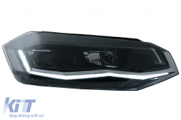 Full LED Фарове , подходящи за VW Polo AW MK6 (2018-2020) с Динамичен стартиране и последователни Въртящи се светлини-image-6082611