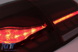 Задни светлини Full LED , подходящи за VW Golf 6 VI (2008-2013) Червен дим с последователни Динамичен Въртящи се светлини (LHD и RHD)-image-6082692