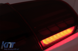 Задни светлини Full LED , подходящи за VW Golf 6 VI (2008-2013) Червен дим с последователни Динамичен Въртящи се светлини (LHD и RHD)-image-6082694