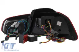 Задни светлини Full LED , подходящи за VW Golf 6 VI (2008-2013) Червен дим с последователни Динамичен Въртящи се светлини (LHD и RHD)-image-6082698