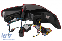 Задни светлини Full LED , подходящи за VW Golf 6 VI (2008-2013) Червен дим с последователни Динамичен Въртящи се светлини (LHD и RHD)-image-6082699