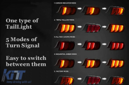 Full LED Задни светлини , подходящи за Ford Mustang VI S550 (2015-2019) дим с Динамичен последователни Въртящи се светлини-image-6101263