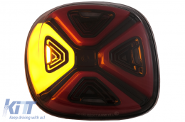 Full LED Задни светлини , подходящи за Smart ForTwo C453 A453 ForFour W453 (2014-2019) Динамичен начален дисплей Червен Чисто-image-6089524