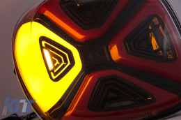 Full LED Задни светлини , подходящи за Smart ForTwo C453 A453 ForFour W453 (2014-2019) Динамичен начален дисплей Червен Чисто-image-6089525