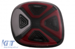 Full LED Задни светлини , подходящи за Smart ForTwo C453 A453 ForFour W453 (2014-2019) Динамичен начален дисплей Червен Чисто-image-6089528