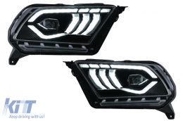 image-26-Full LED Фарове , подходящи за Ford Mustang V (2010-2014) с Динамичен последователни светлини за завиване