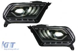 Full LED Фарове , подходящи за Ford Mustang V (2010-2014) с Динамичен последователни светлини за завиване-image-6089481