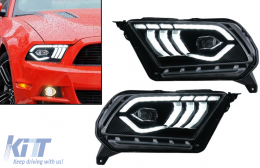 Full LED Фарове , подходящи за Ford Mustang V (2010-2014) с Динамичен последователни светлини за завиване-image-6089678