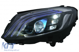 Full LED Фарове , подходящи за Mercedes C-Class W205 S205 (2014-2020) LHD W222 Дизайн-image-6091826