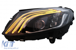 Full LED Фарове , подходящи за Mercedes C-Class W205 S205 (2014-2020) LHD W222 Дизайн-image-6091833