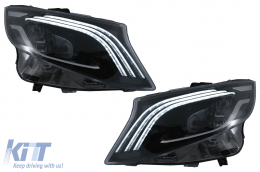 Full LED Фарове подходящи за Mercedes V-Class W447 (2016-2020) Черен-image-6096301