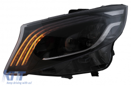 Full LED Фарове подходящи за Mercedes V-Class W447 (2016-2020) Черен-image-6096313