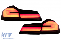 Full LED Задни светлини , подходящи за BMW Серия 5 G30 Седан (2017-2019) LCI дизайн с Динамичен последователни Въртящи се светлини-image-6096993