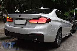 Full LED Задни светлини , подходящи за BMW Серия 5 G30 Седан (2017-2019) LCI дизайн с Динамичен последователни Въртящи се светлини-image-6097039