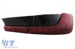 Full LED Задни светлини , подходящи за BMW 3 Series G20 G28 M3 G80 Sedan (2018-2022) Червен дим с Динамичен последователни светлини за завиване-image-6096552