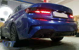 Full LED Задни светлини , подходящи за BMW 3 Series G20 G28 M3 G80 Sedan (2018-2022) Червен дим с Динамичен последователни светлини за завиване-image-6097851
