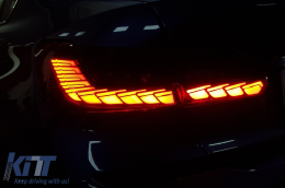 Full LED Задни светлини , подходящи за BMW 3 Series G20 G28 M3 G80 Sedan (2018-2022) Червен дим с Динамичен последователни светлини за завиване-image-6097857
