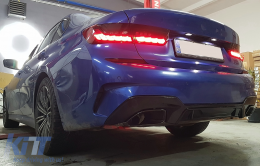 Full LED Задни светлини , подходящи за BMW 3 Series G20 G28 M3 G80 Sedan (2018-2022) Червен дим с Динамичен последователни светлини за завиване-image-6097858