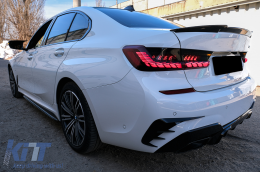 Full LED Задни светлини , подходящи за BMW 3 Series G20 G28 M3 G80 Sedan (2018-2022) Червен дим с Динамичен последователни светлини за завиване-image-6099661