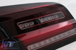 Full LED задни Задни светлини , подходящи за BMW 5 Series F10 (2011-2017) Червен дим , Динамичен последователен мигач-image-6096171