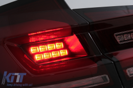 Full LED задни Задни светлини , подходящи за BMW 5 Series F10 (2011-2017) Червен дим , Динамичен последователен мигач-image-6096177