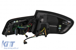 Full LED задни Задни светлини , подходящи за BMW 5 Series F10 (2011-2017) Червен дим , Динамичен последователен мигач-image-6096186