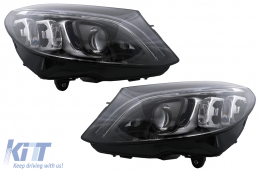 Full Multibeam LED Headlights suitable for Mercedes C-Class W205 S205 (2014-2018) LHD
