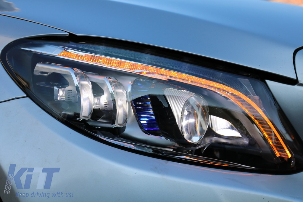 Full Multibeam LED Headlights suitable for Mercedes W205 S205 (2014-2018) LHD - CarPartsTuning.com