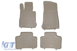 image-3-Fußboden Matte Gummi Beige für Mercedes GLC X253 15-18 20+ GLC Coupe C253 15-18 20+