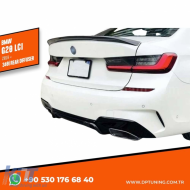 G20 340i Rear Diffuser Left+Right Single Output + Exh Tips Piano Black ABS / 2019 - up - DTRBDB6027182